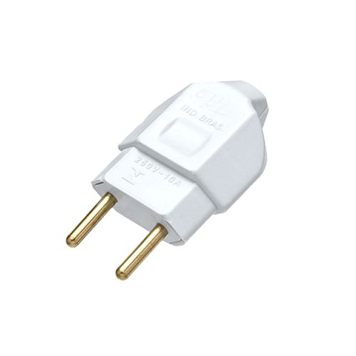 Plug-RES-2-pinos-branco-macho-10a-250v