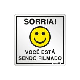 Placa-Sorria-Voce-Esta-Sendo-15x15cm---BEMFIXA---6578