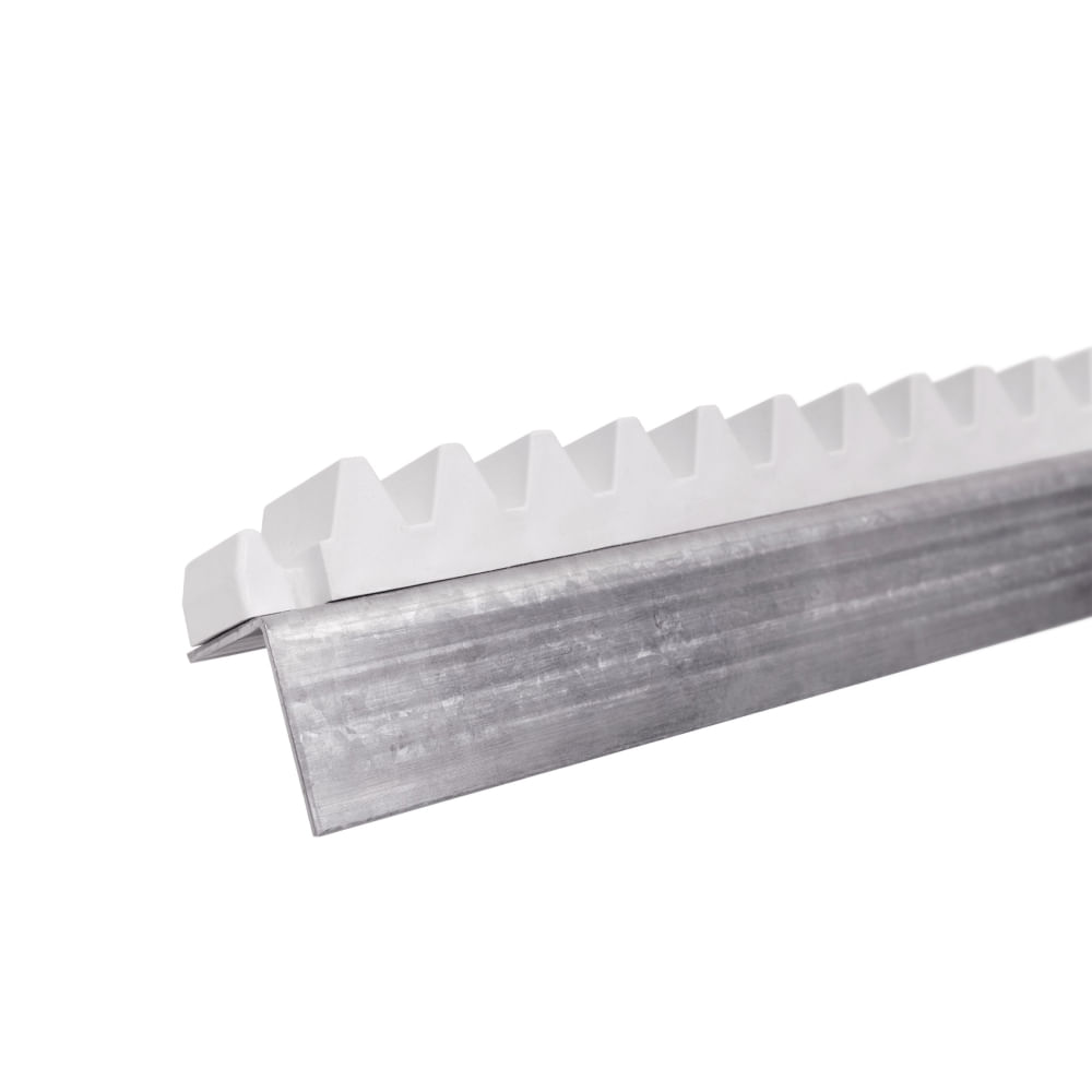 Detalhe da régua de ferro galvanizado resistente à ferrugem