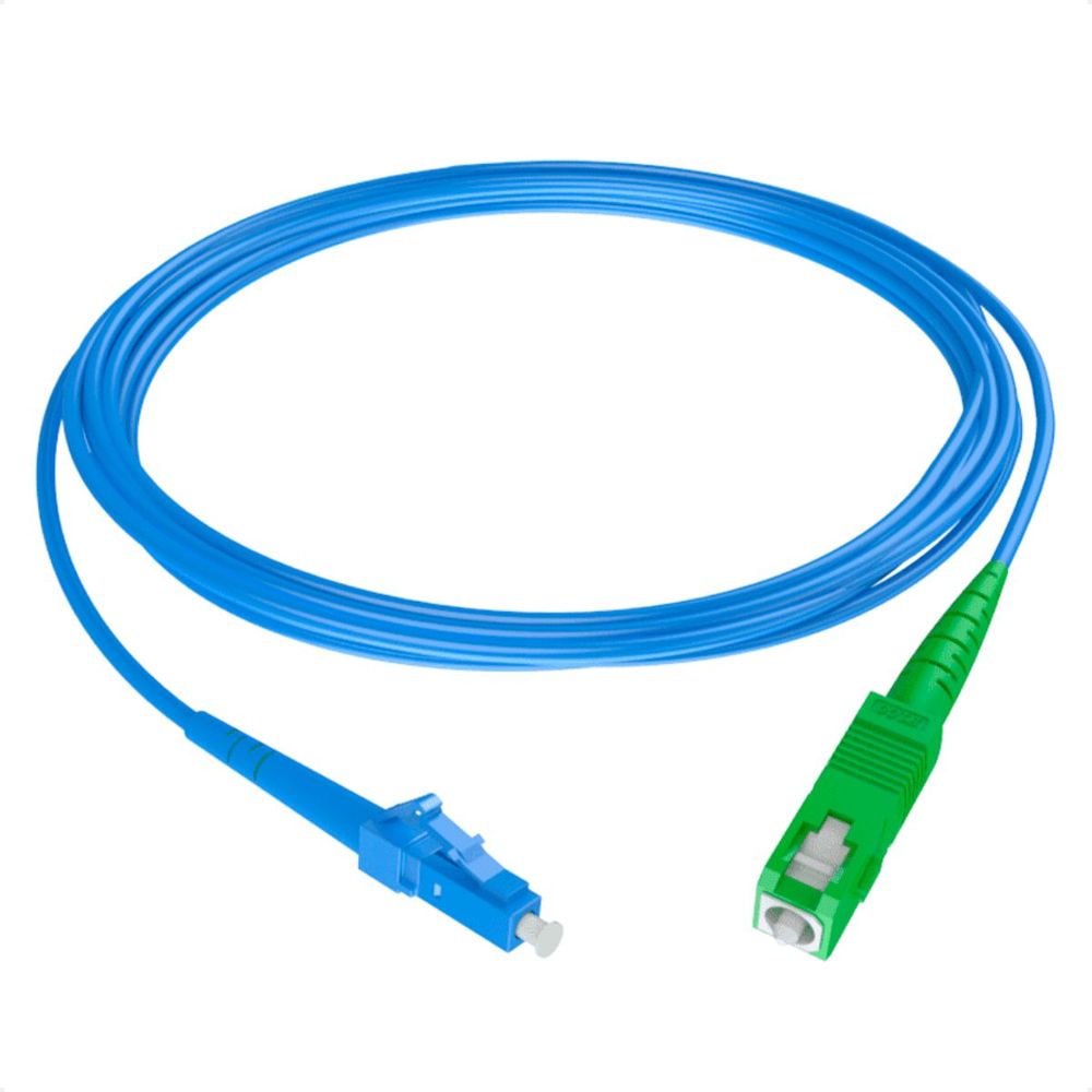 Cordão Opt Simplex Single 2,5m LC UPC/SC APC Azul Fibracem - khronos